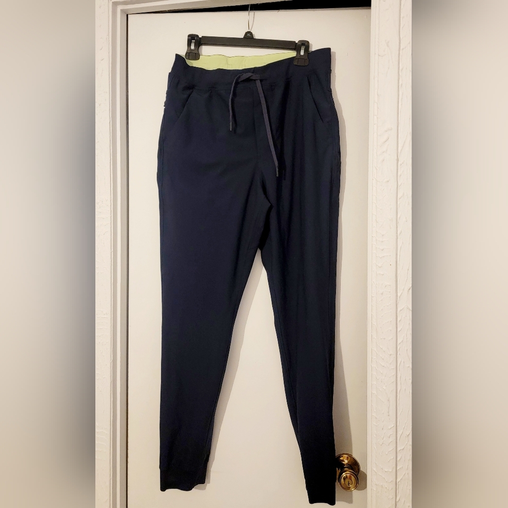 Birddogs Navy Joggers with Lime Waistband